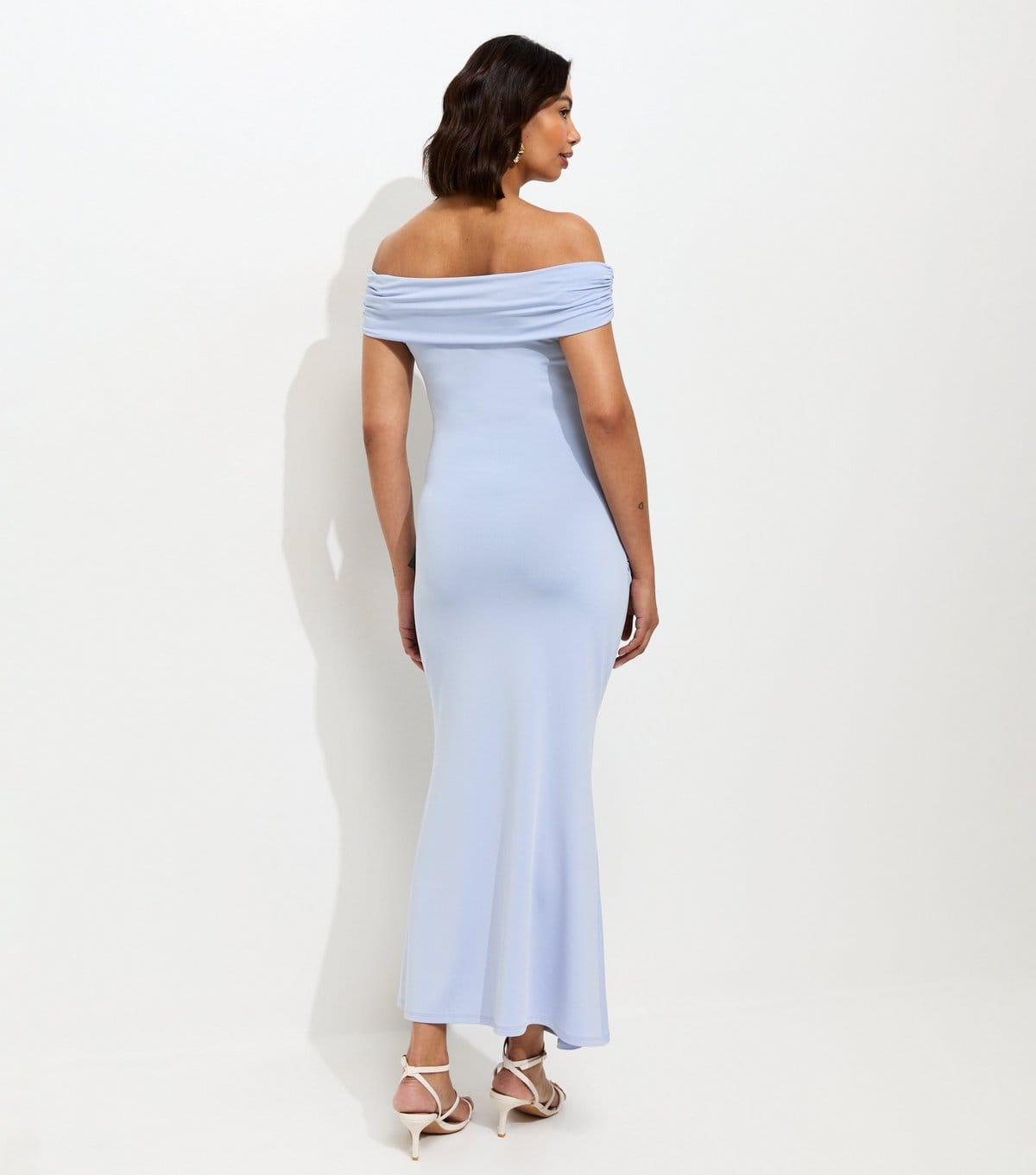 New Look Women's Maternity Light Blue Off Shoulder Midi Dress New Look - 4