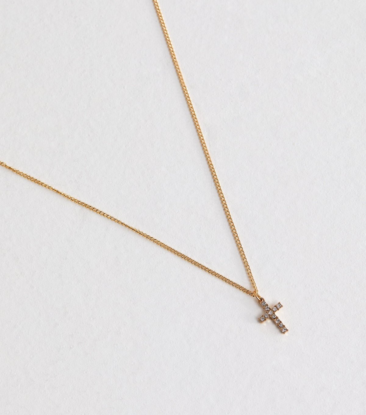 New Look Gold Tone Cross Pendant Necklace New Look - 3