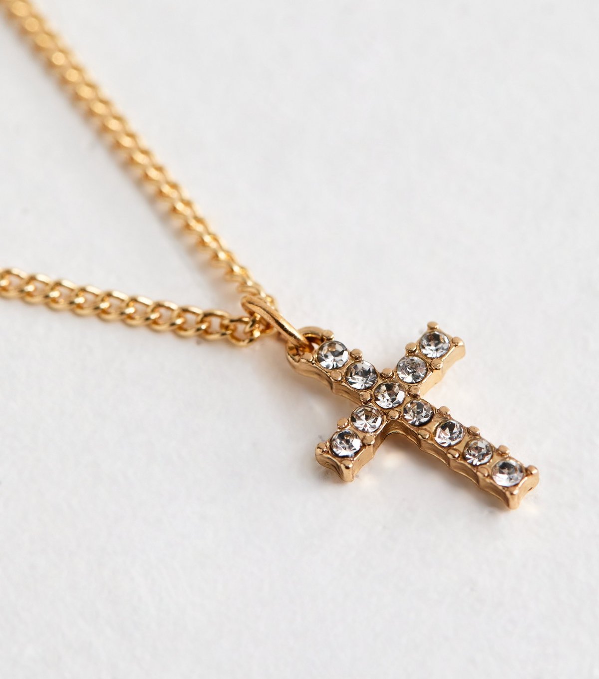 New Look Gold Tone Cross Pendant Necklace New Look - 4