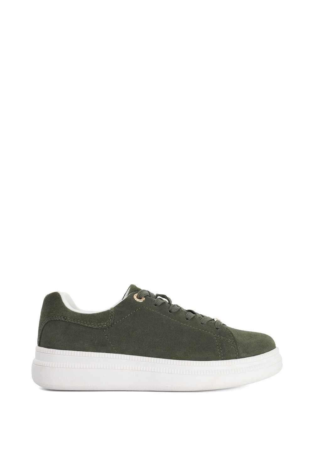 Dune London Dune London Women's 'Electron' Suede Trainers In Green