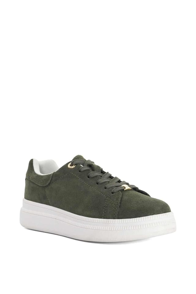 Dune London Dune London Women's 'Electron' Suede Trainers in Green - 2