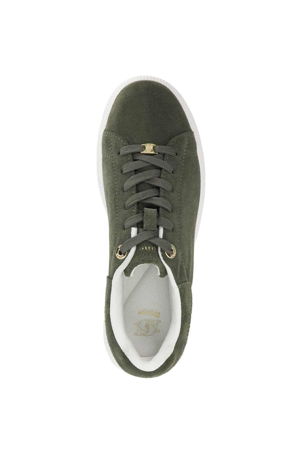 Dune London Dune London Women's 'Electron' Suede Trainers in Green - 4