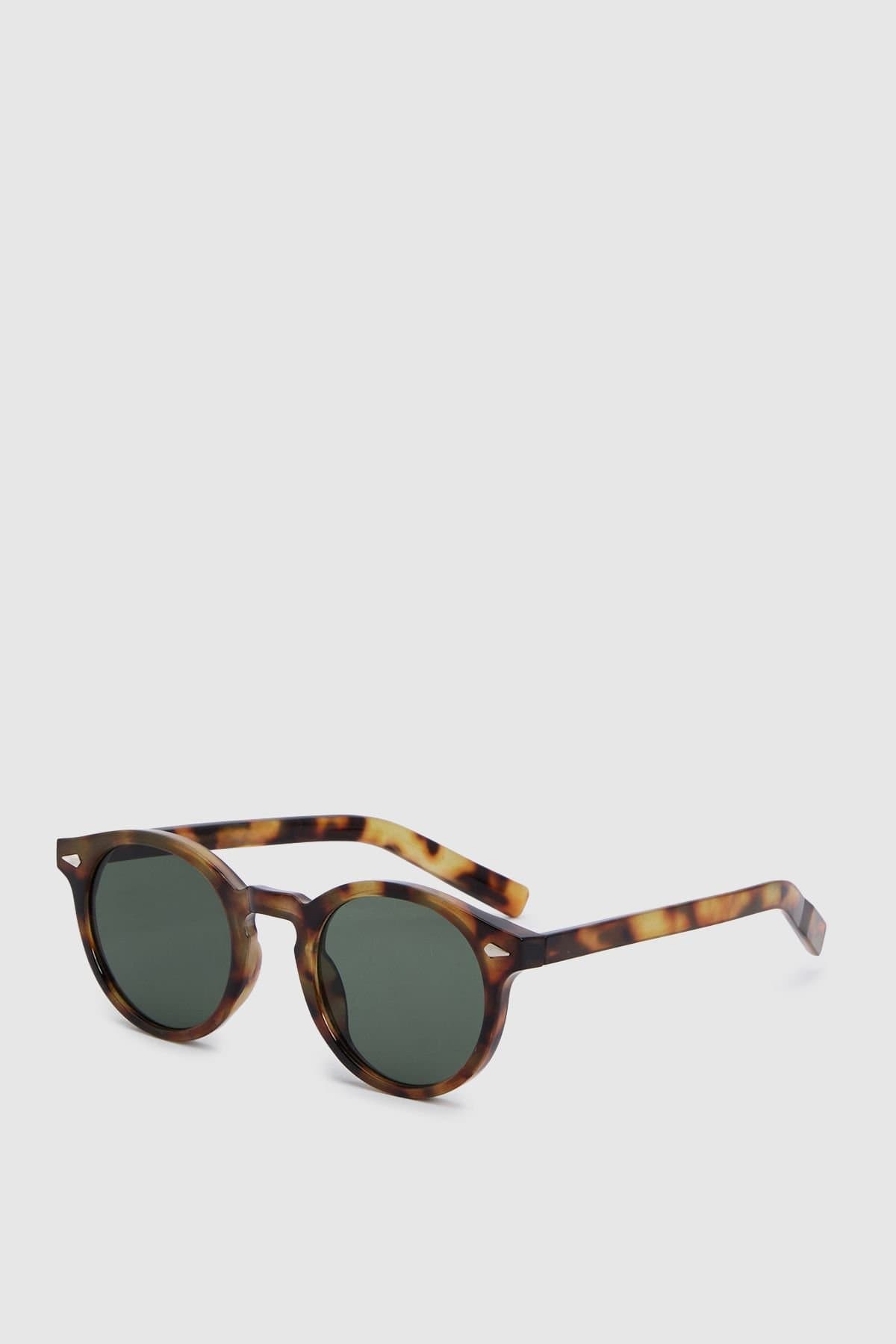 Burton Burton Men's Light Tortoiseshell Round Sunglasses in Brown