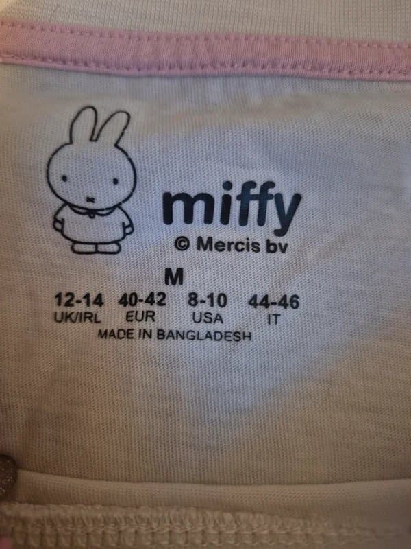 Primark Miffy short sleeve pjs pyjamas loungewear size 12 14