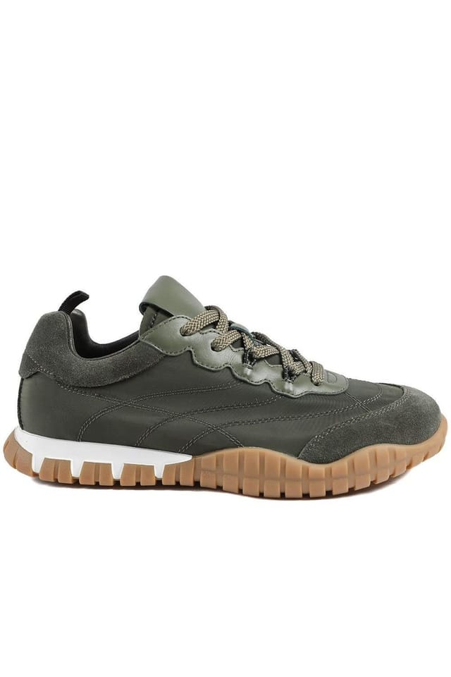 Jones Bootmaker Jones Bootmaker Women's Amaris Leather Trainers in Khaki - 2