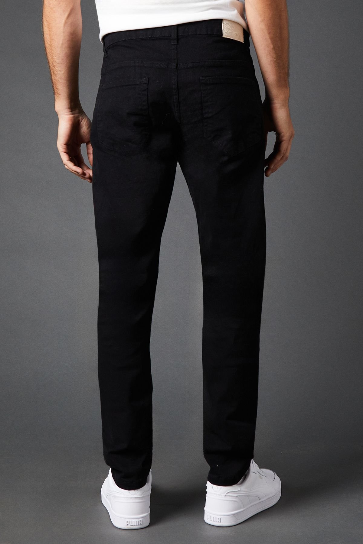 Burton Burton Men's Black Stretch Twill Slim Fit Jeans - 3