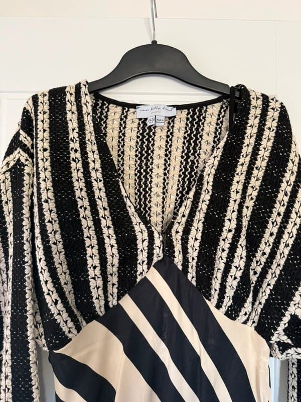 Never Fully Dressed Never fully dress black and cream stripped dress