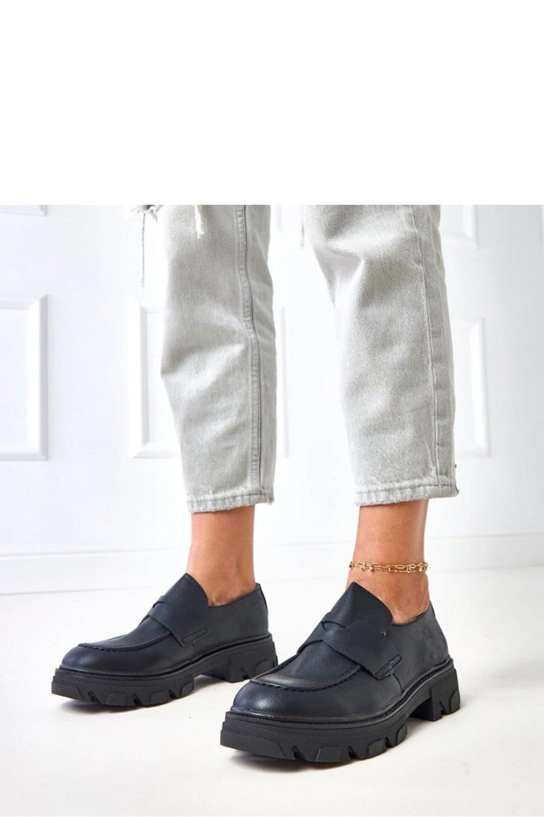 Love Lace Love Lace Women's Classic Low Heel Moccasins with Rubber Sole Comfort Round Toe in Black
