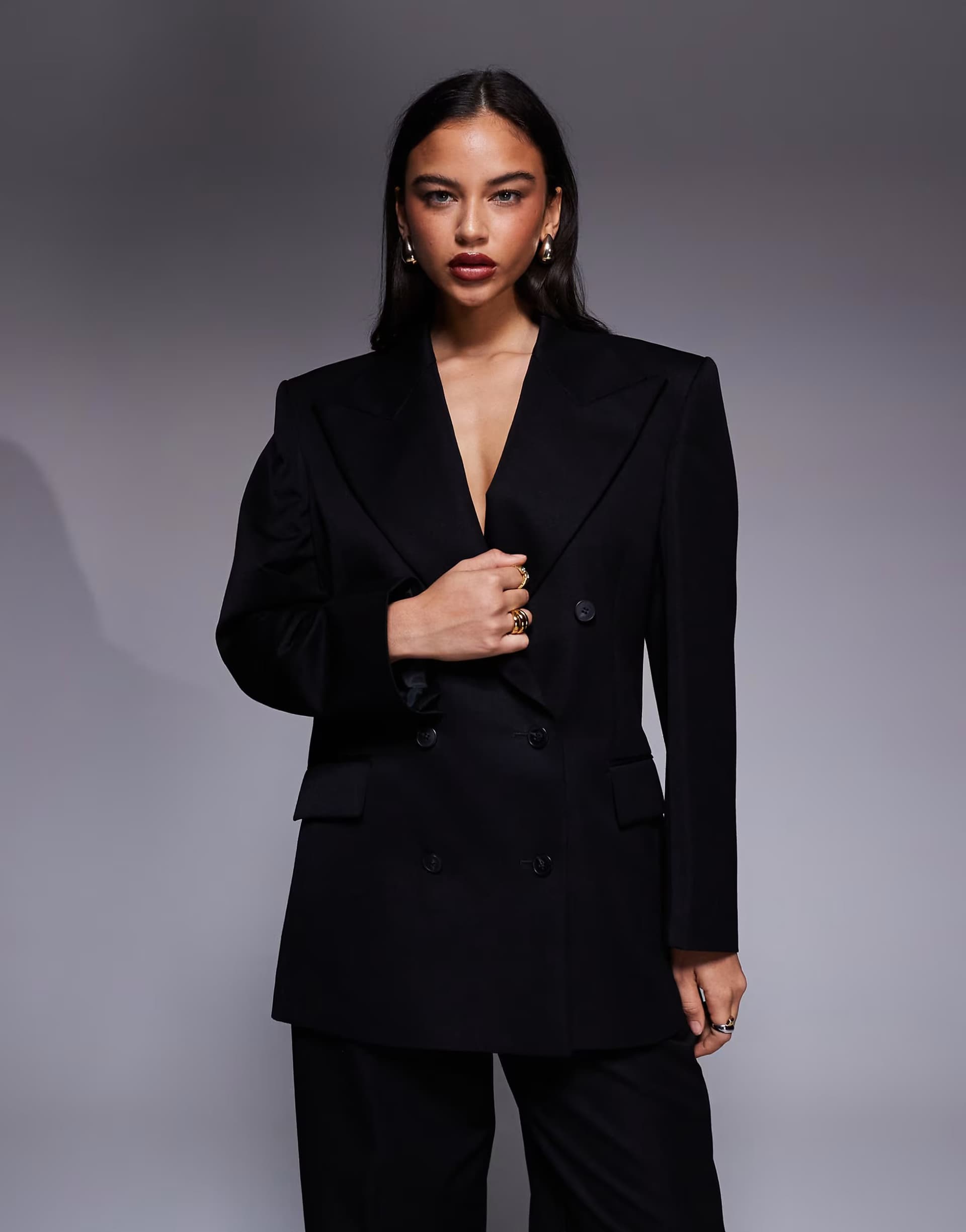 ASOS ASOS X THE SOURCED COLLECTION oversized blazer in black