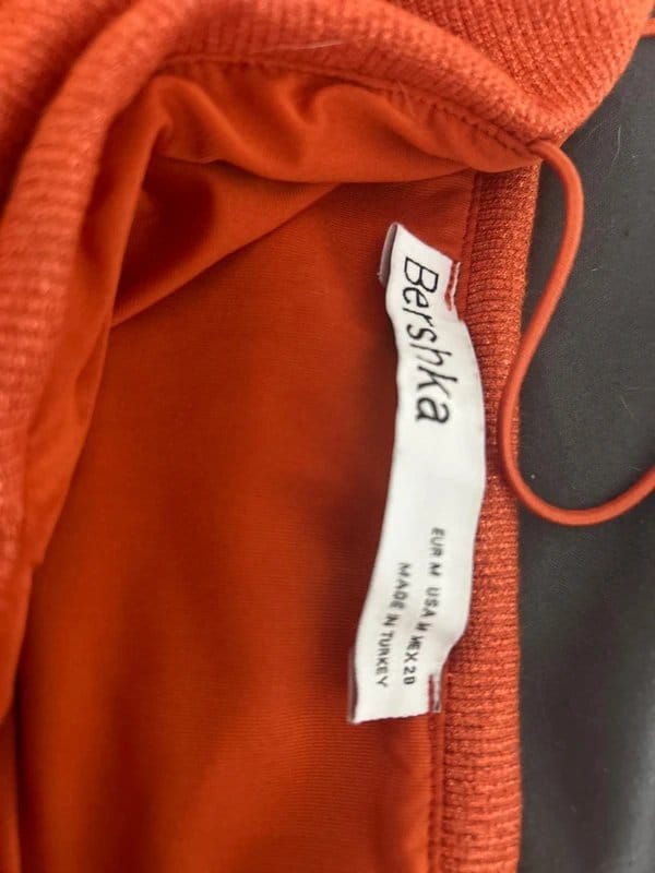 Bershka Orange Shimmer Mini Dress - 1