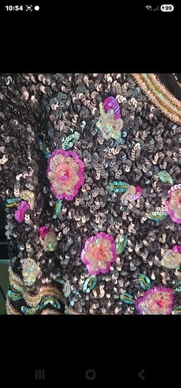 ASOS Black & Multi Sequin Embellished Tea Dress