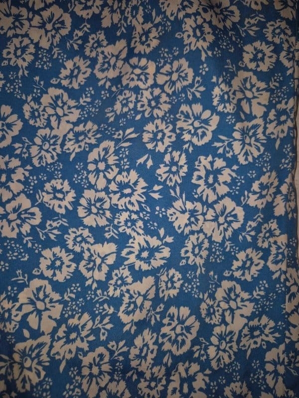 Boohoo Blue Floral Wide Leg Summer Holiday Pants