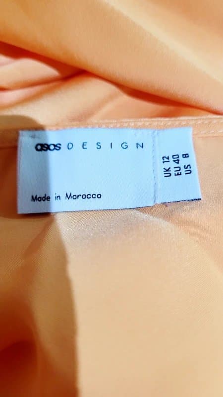 ASOS ASOS Design Size 12 Mandarin orange satin ruched short mini dress party evening