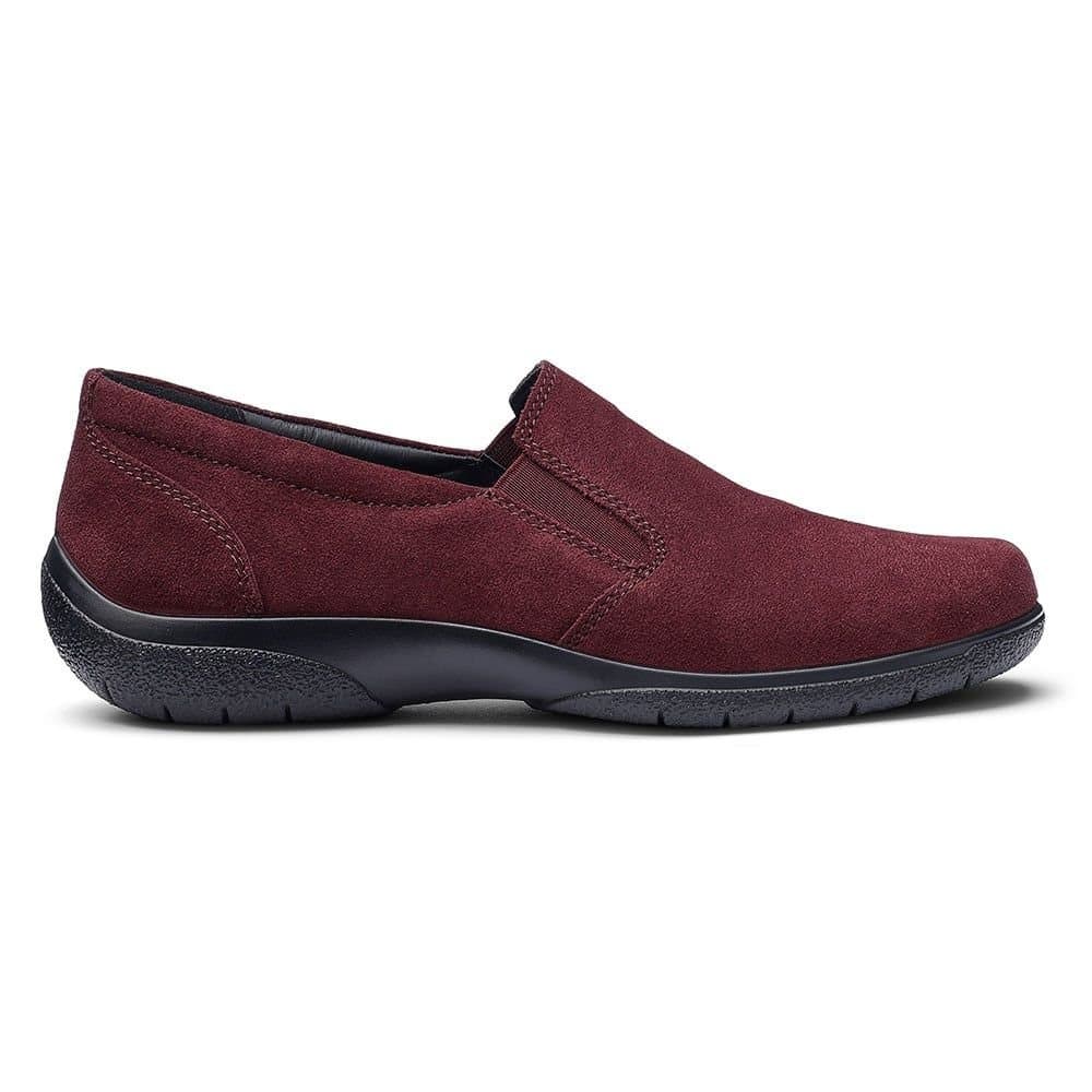 Hotter Hotter Women's 'Glove II' Slip On Shoes in Burgundy