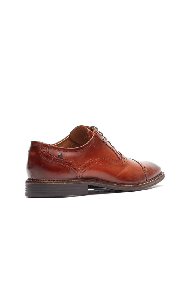 Base London Base London Men's Ascot Toe Cap Oxford Shoe in Tan - 2