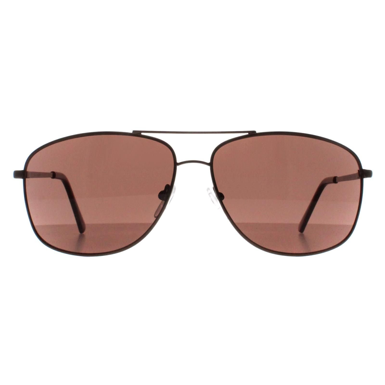 Calvin Klein CALVIN KLEIN Men's Rectangle Brown Brown CK19137S - 1