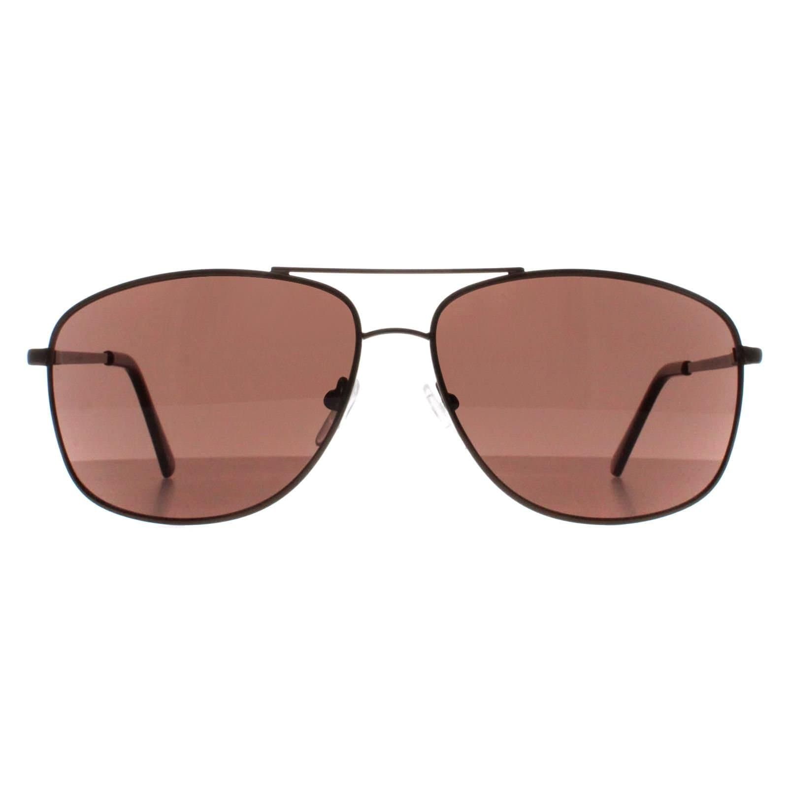 Calvin Klein CALVIN KLEIN Men's Rectangle Brown Brown CK19137S