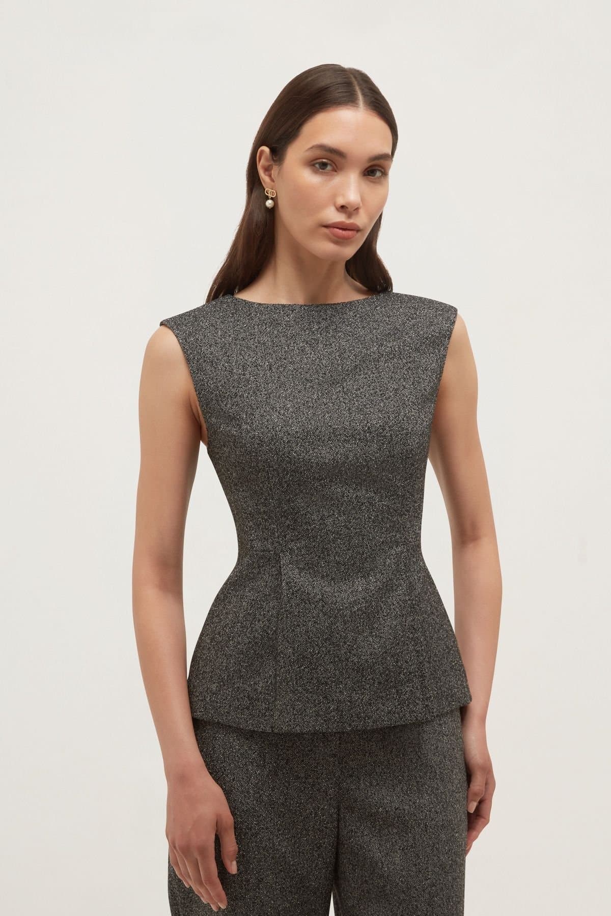 Hobbs London Hobbs London Women's Jasmina Top in Charcoal