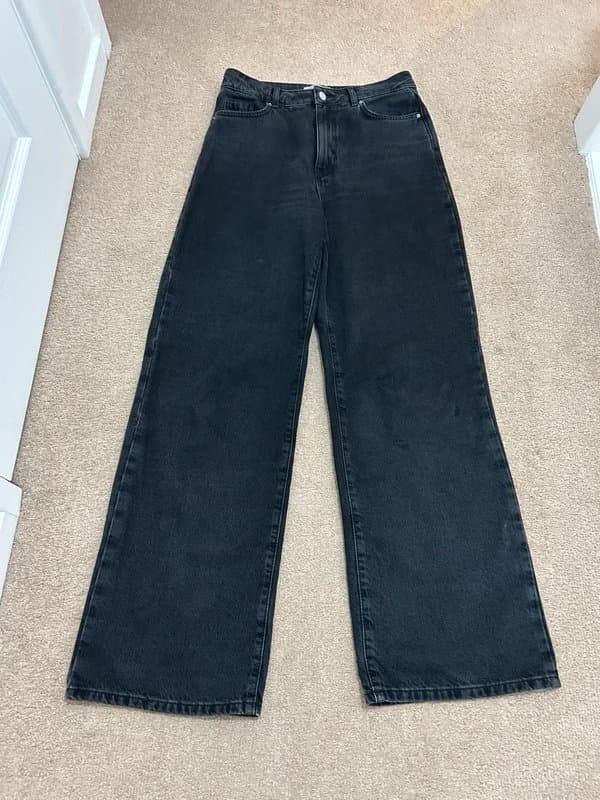New Look New Look Adalae Wide Leg Black Jeans Size 10 Regular