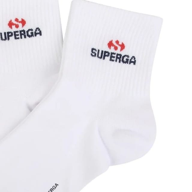 Superga Superga Men's Logo Ankle Socks (Pack Of 3) in White - 2