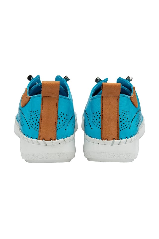 Lotus Lotus Women's Blue Leather 'Tassia' Casual Shoes - 3