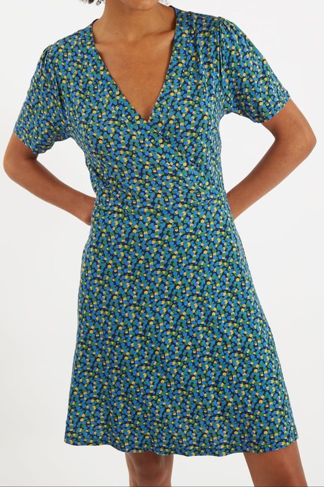 Louche Louche Women's Frankie Bubble Pop Wrap Mini Jersey Dress - 3