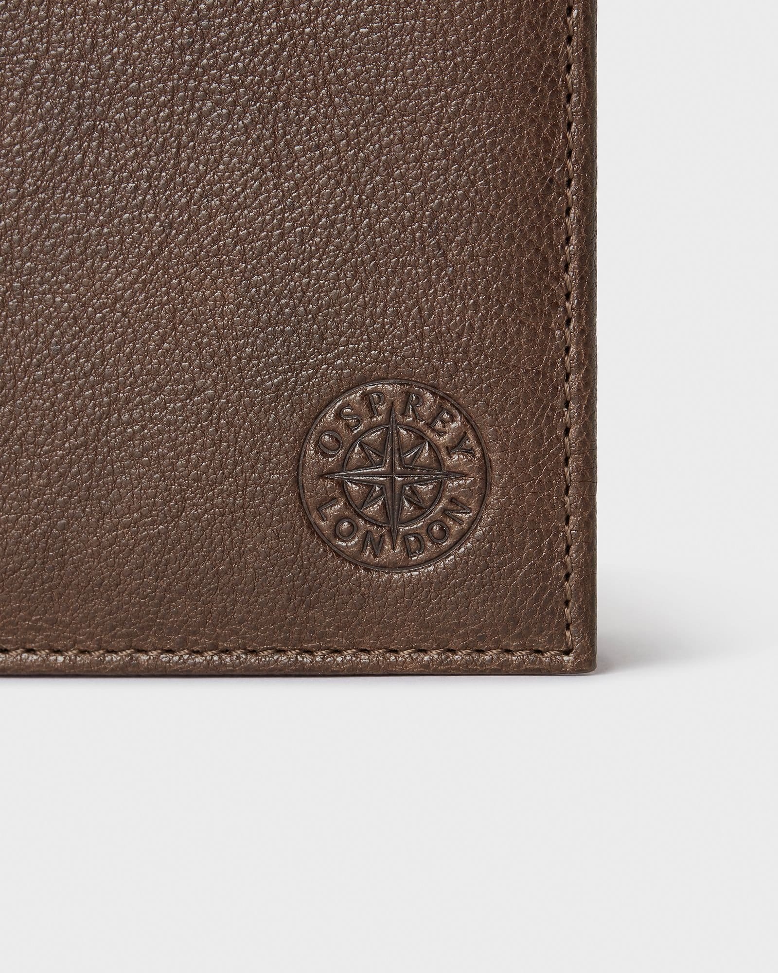 OSPREY LONDON OSPREY LONDON Men's The Compass Leather Card Wallet in Tan - 4