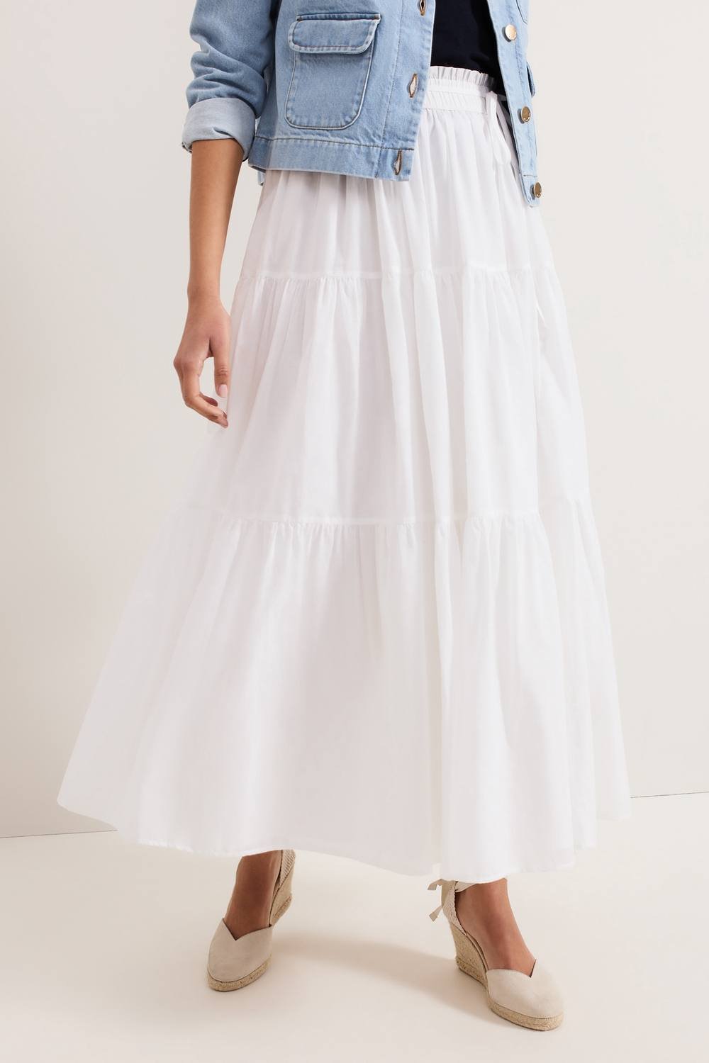 Phase Eight Phase Eight Women's Alva Tiered Maxi Skirt in White - 4