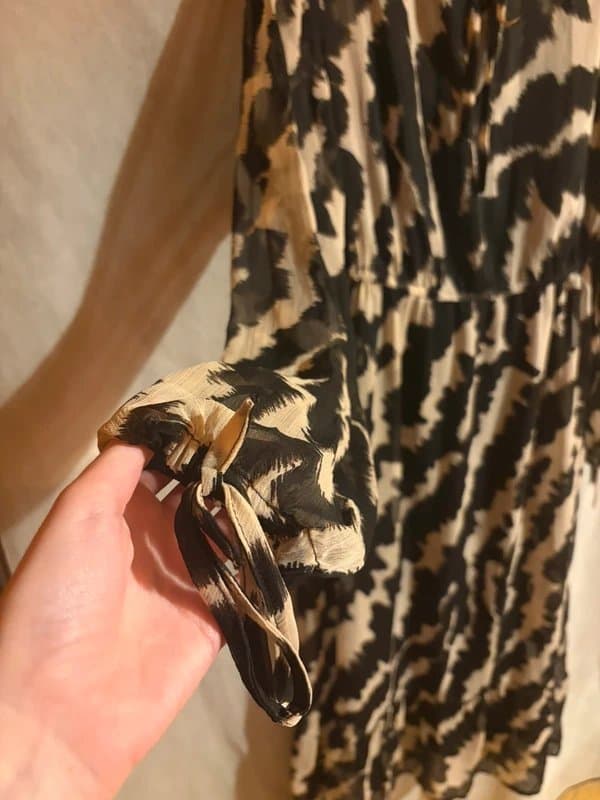 New Look New Look zebra print chiffon midi dress