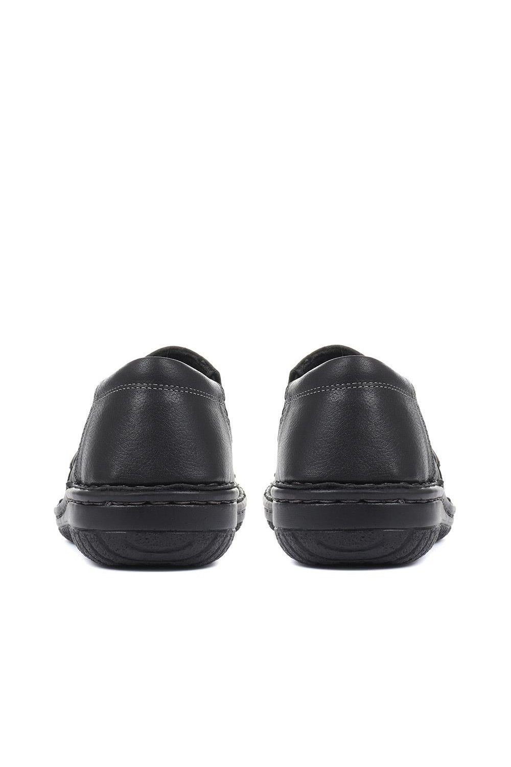 Pavers Pavers Women's Leather Slip On Shoes in Black - 3