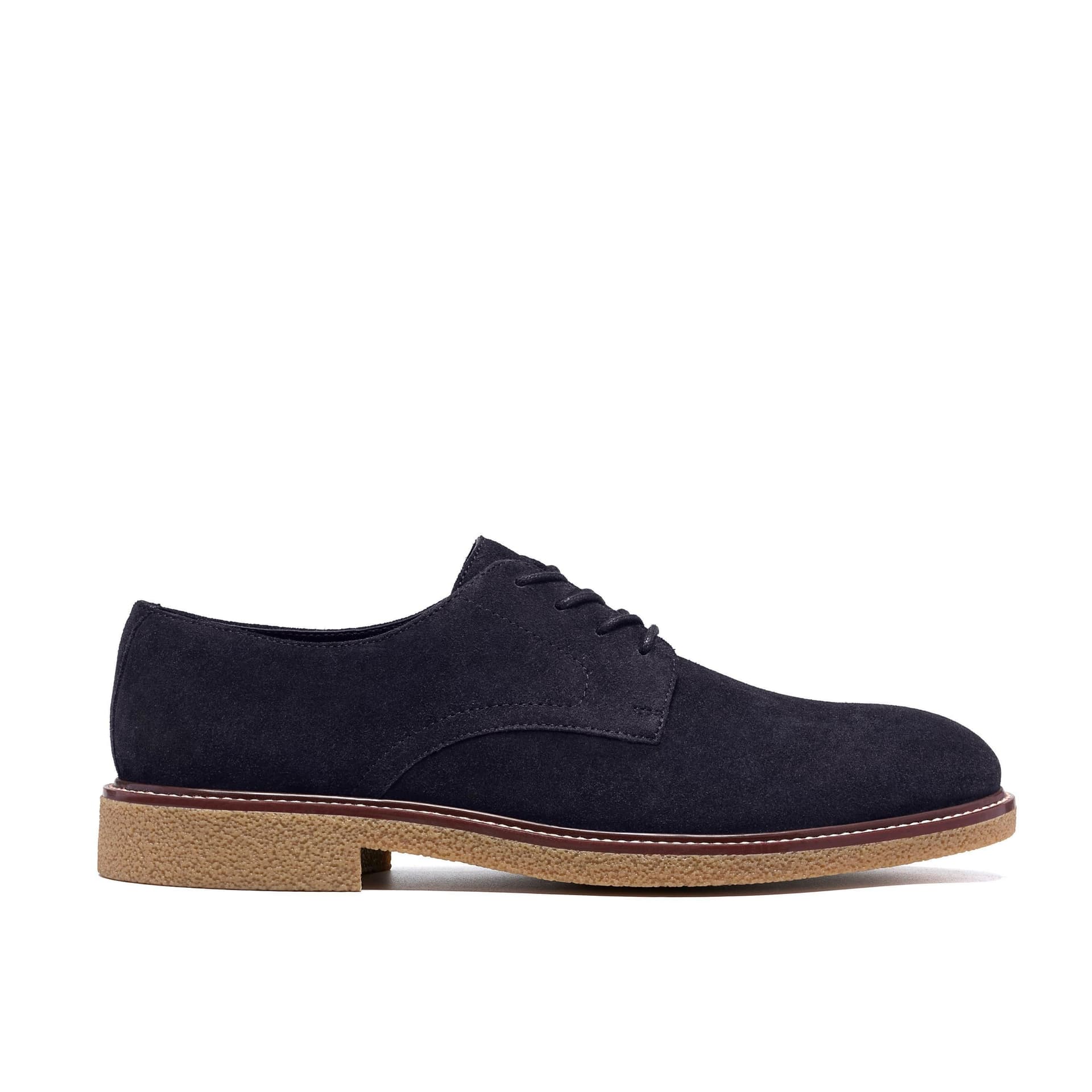 Clarks Clarks Men's Chelwood Lace Navy Suede Derby Shoes, Lace Up in Blue
