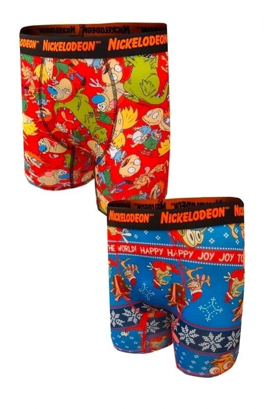 Briefly Stated Nickelodeon Rugrats Holiday Christmas 2pk Men's Boxer Briefs Size L