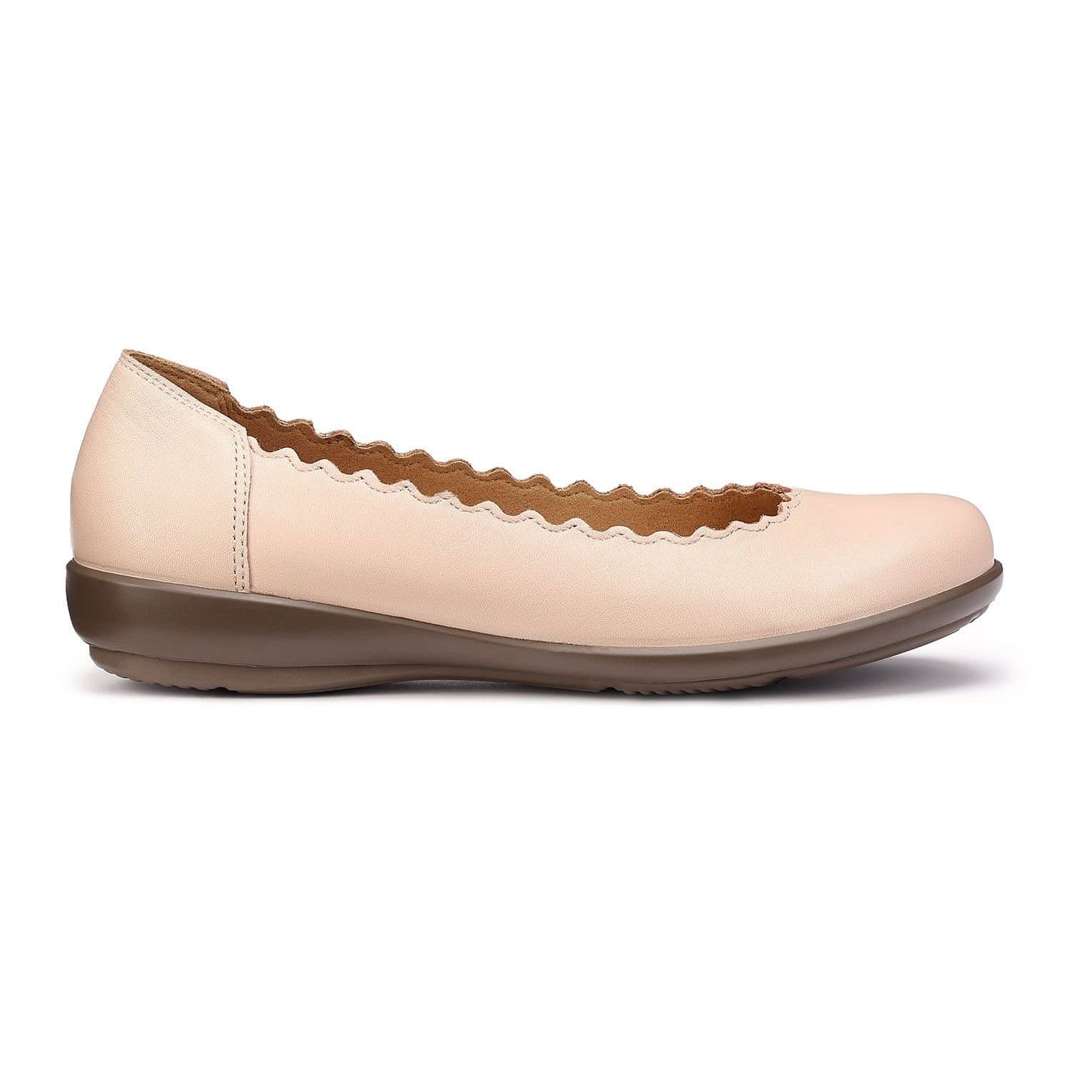 Hotter Hotter Women's Wide Fit 'Eider' Ballerinas in Pale Pink