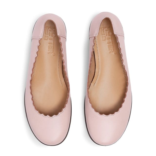 Hotter Hotter Women's Wide Fit 'Eider' Ballerinas in Pale Pink - 3