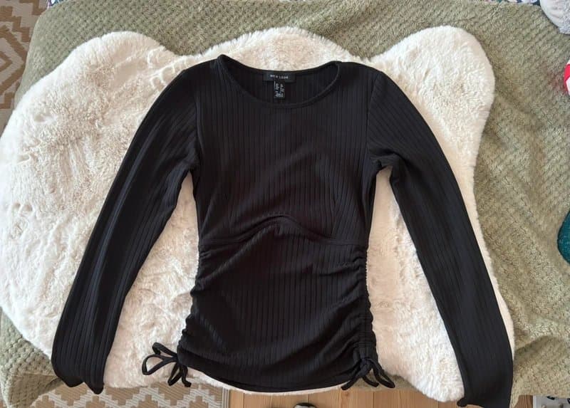 New Look Black Tight Fitting Ruched Top