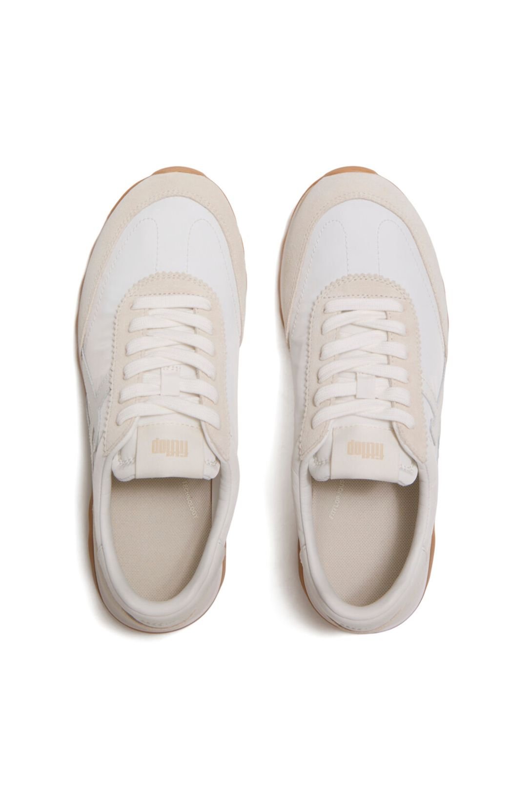 FitFlop FitFlop Women's Retro-Q Ff Fabric/Suede Sneakers White - 3