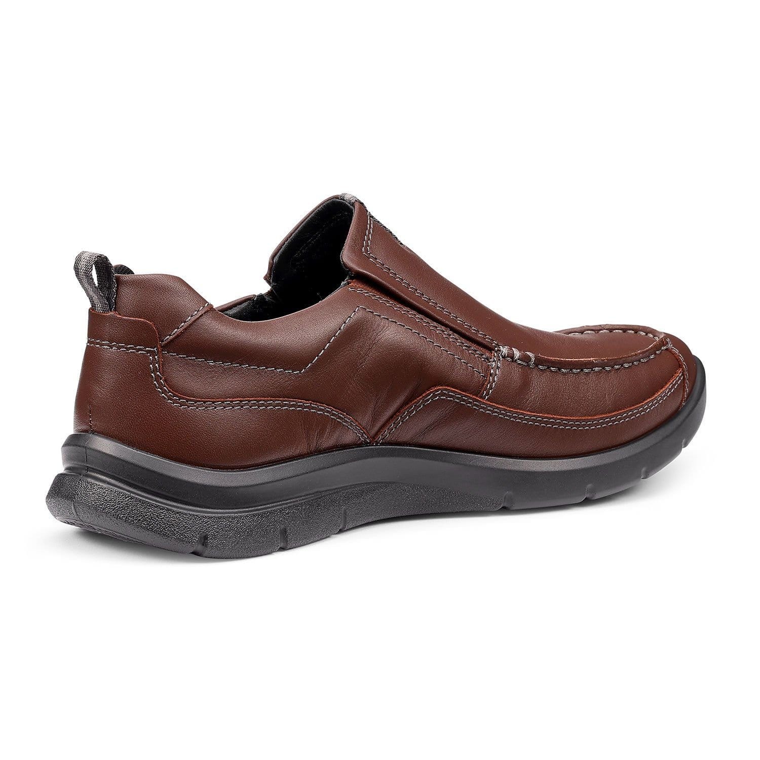 Hotter Hotter Men's 'Boost' Dual Fit Slip-On Shoes in Walnut - 4