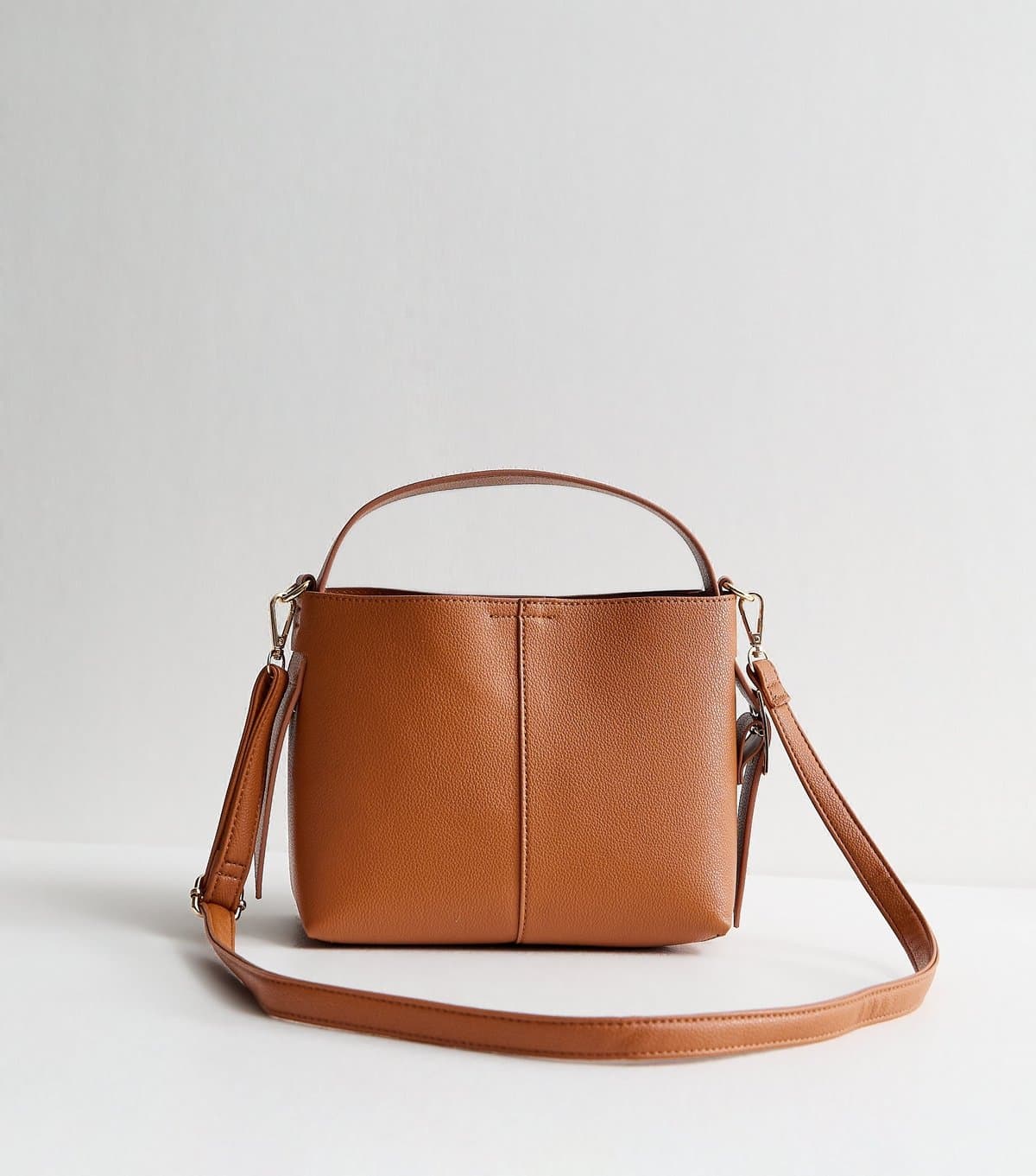 New Look Tan Faux Leather Mini Bucket Bag New Look