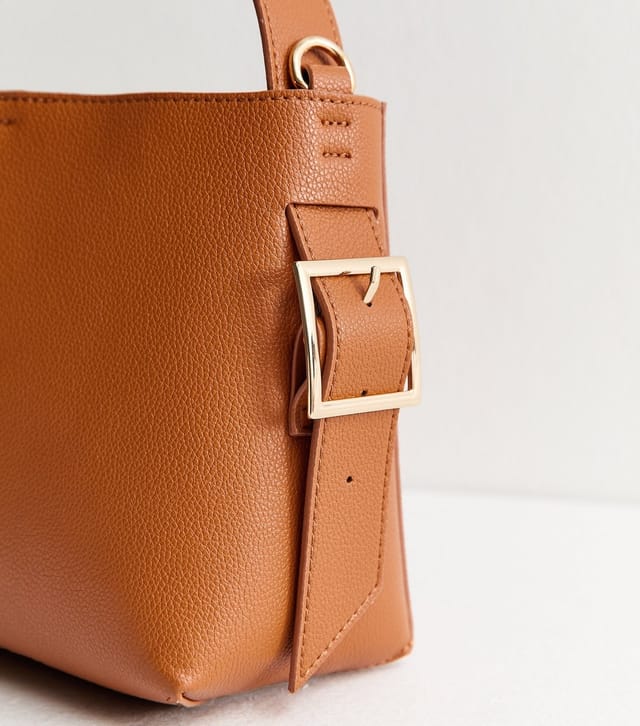 New Look Tan Faux Leather Mini Bucket Bag New Look - 3