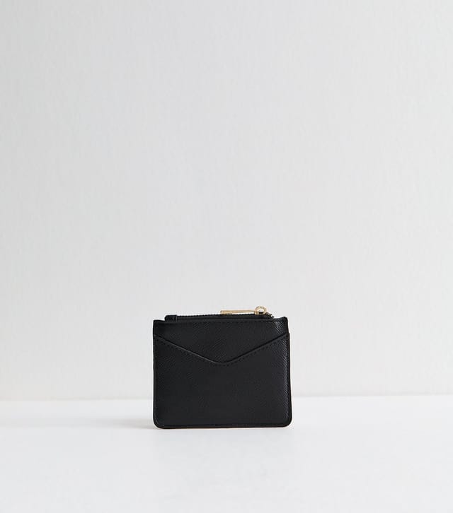 New Look Black Grained Faux Leather Butterfly Cardholder New Look - 3