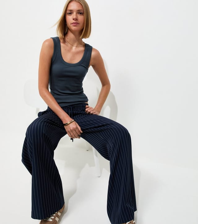 New Look Women's Navy Cotton Rich Scoop Neck Vest Top New Look - 3
