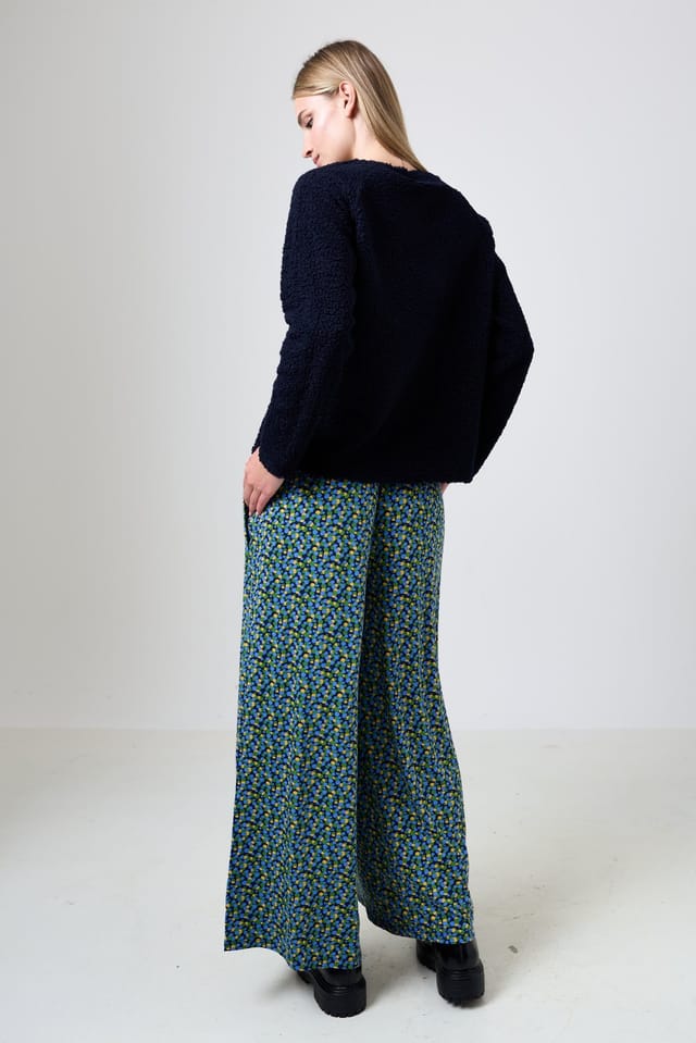 Louche Louche Women's Foster Bubble Pop Jersey Trousers in Blue - 2