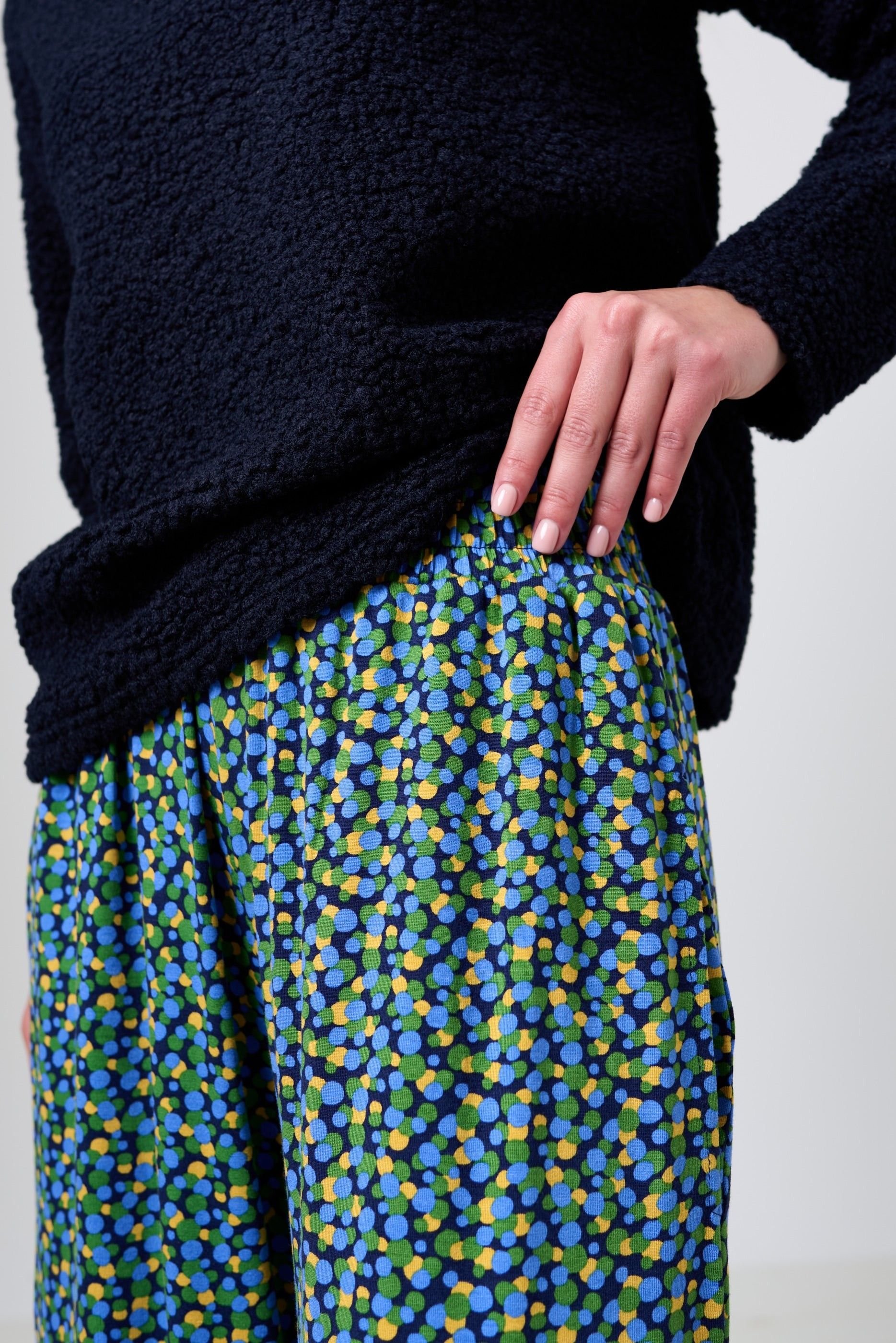 Louche Louche Women's Foster Bubble Pop Jersey Trousers in Blue - 3