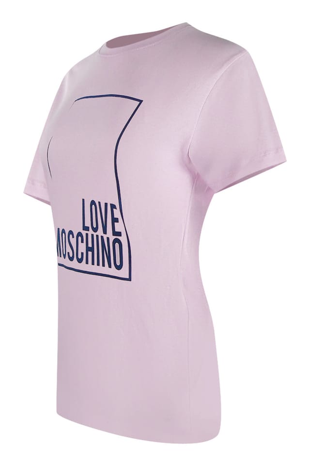 Love Moschino Love Moschino Women's Short Sleeve Round T-shirt in Lilac - 3