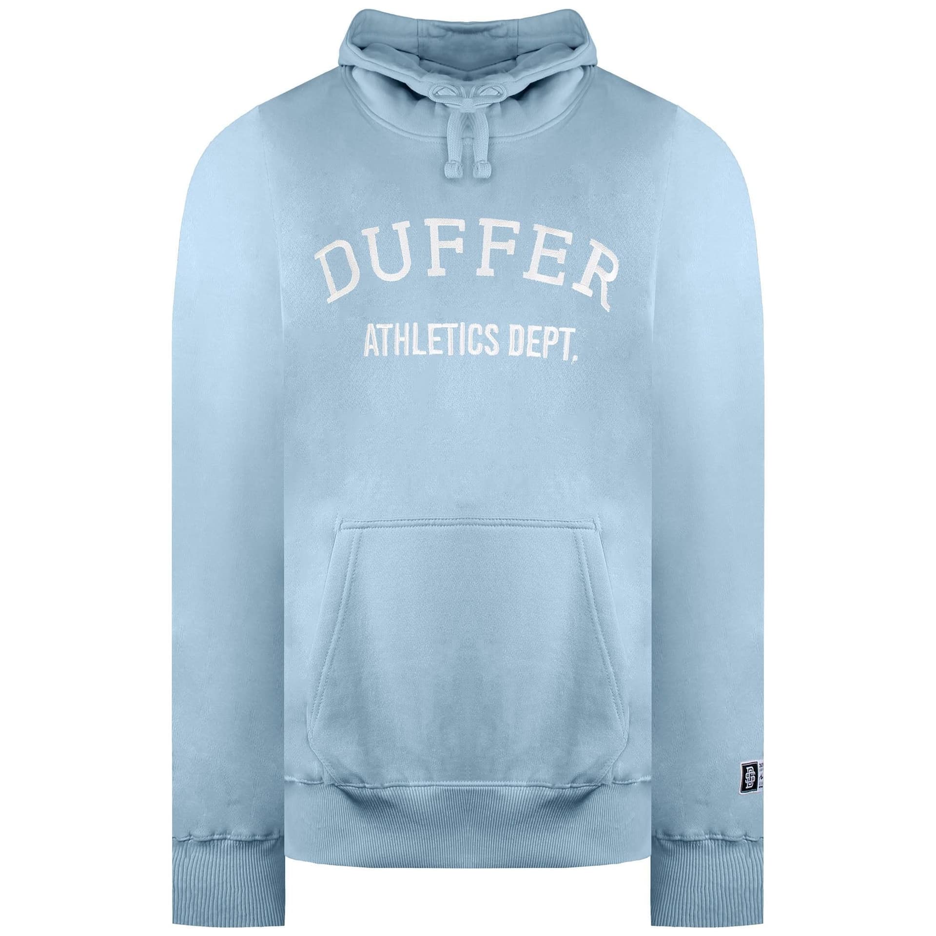 Duffer Duffer Men's Locker Blue Marl Hoodie in Light Blue