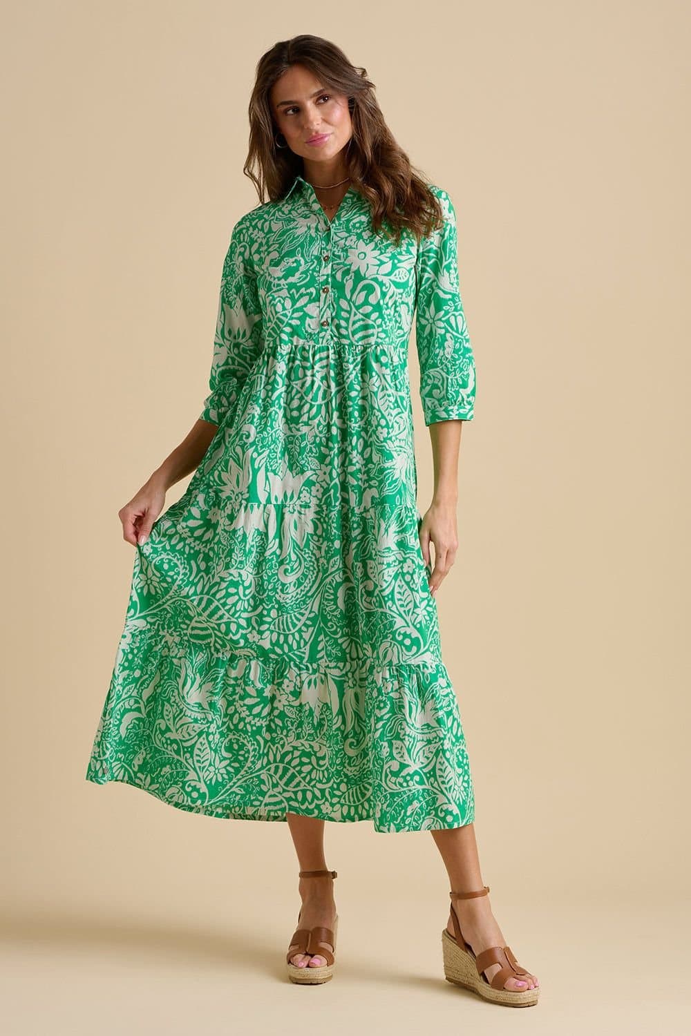 Brakeburn Brakeburn Women's Wildflower Maxi Dress in Green