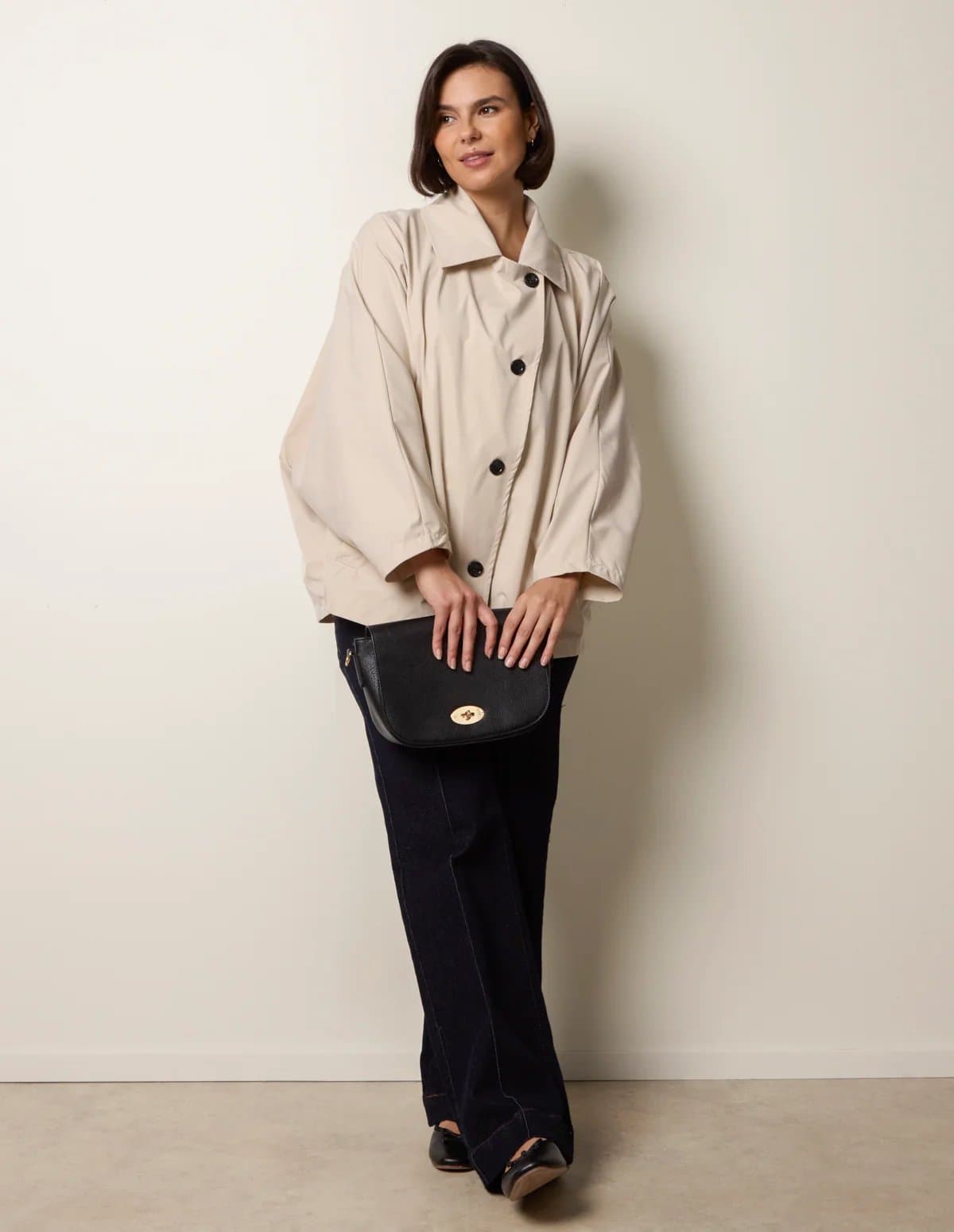 Blue Vanilla Oversized Short Length Trench Coat