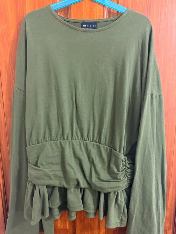 ASOS Long Sleeve Tee Khaki