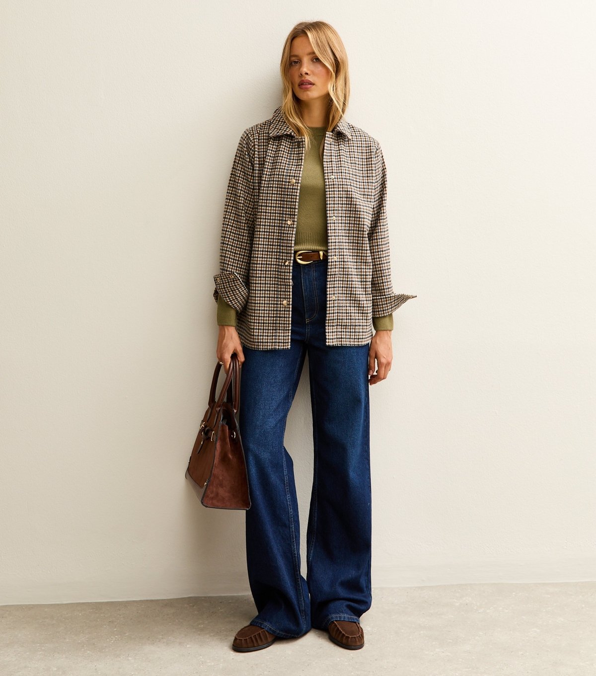 New Look Women's Green Ribbed Knit Crew Neck Jumper New Look - 3