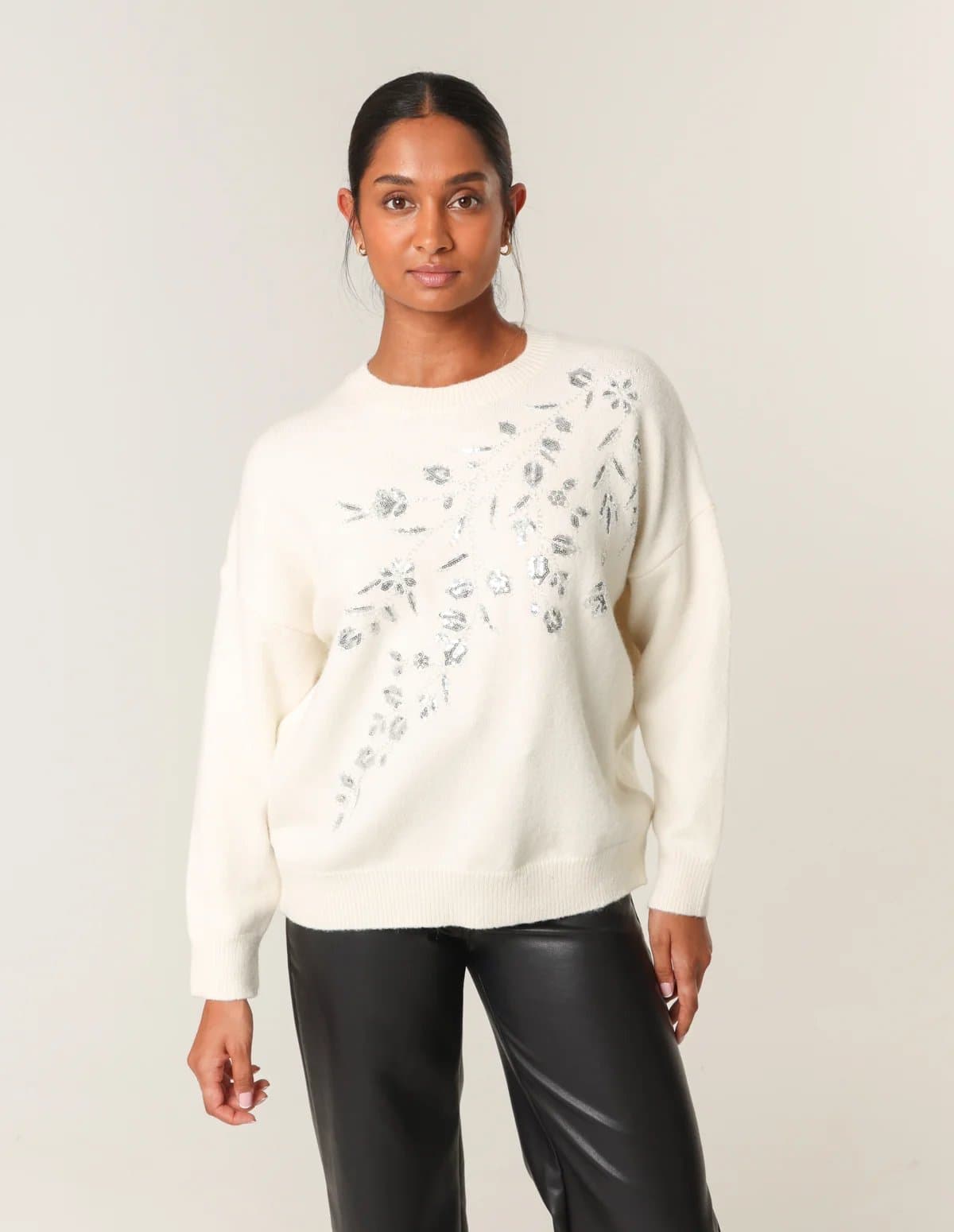 Blue Vanilla Sparkling Sequins Jumper
